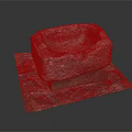 Traditional Stone Mortar Household Tool with Square Stone Base and Natural Surface Texture